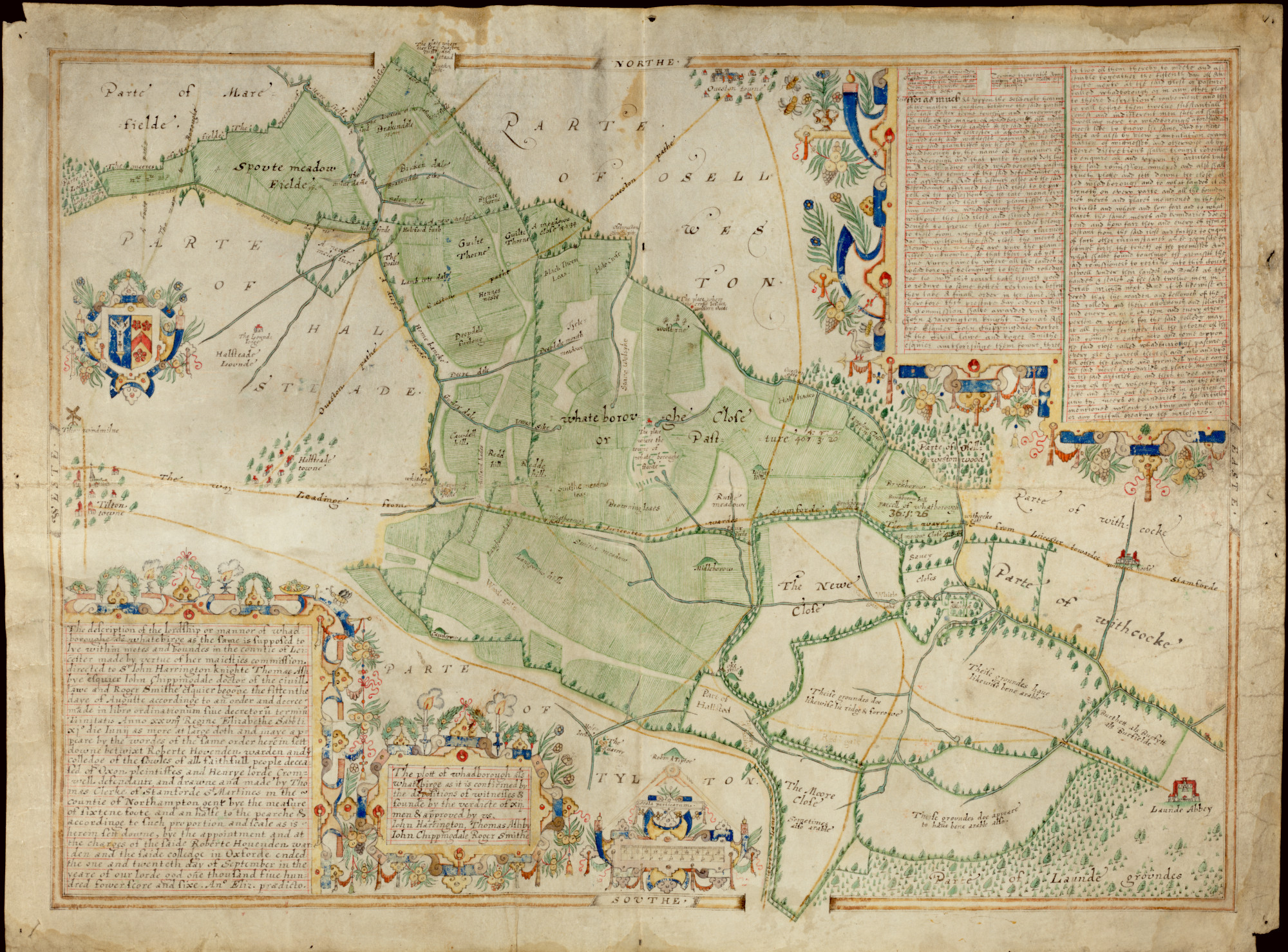 Hovenden Map I.19, map of Wadborough