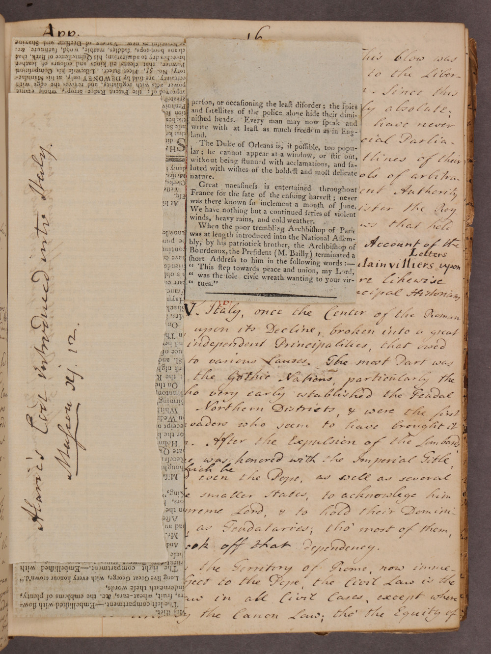 Folio 16 insert 1 recto