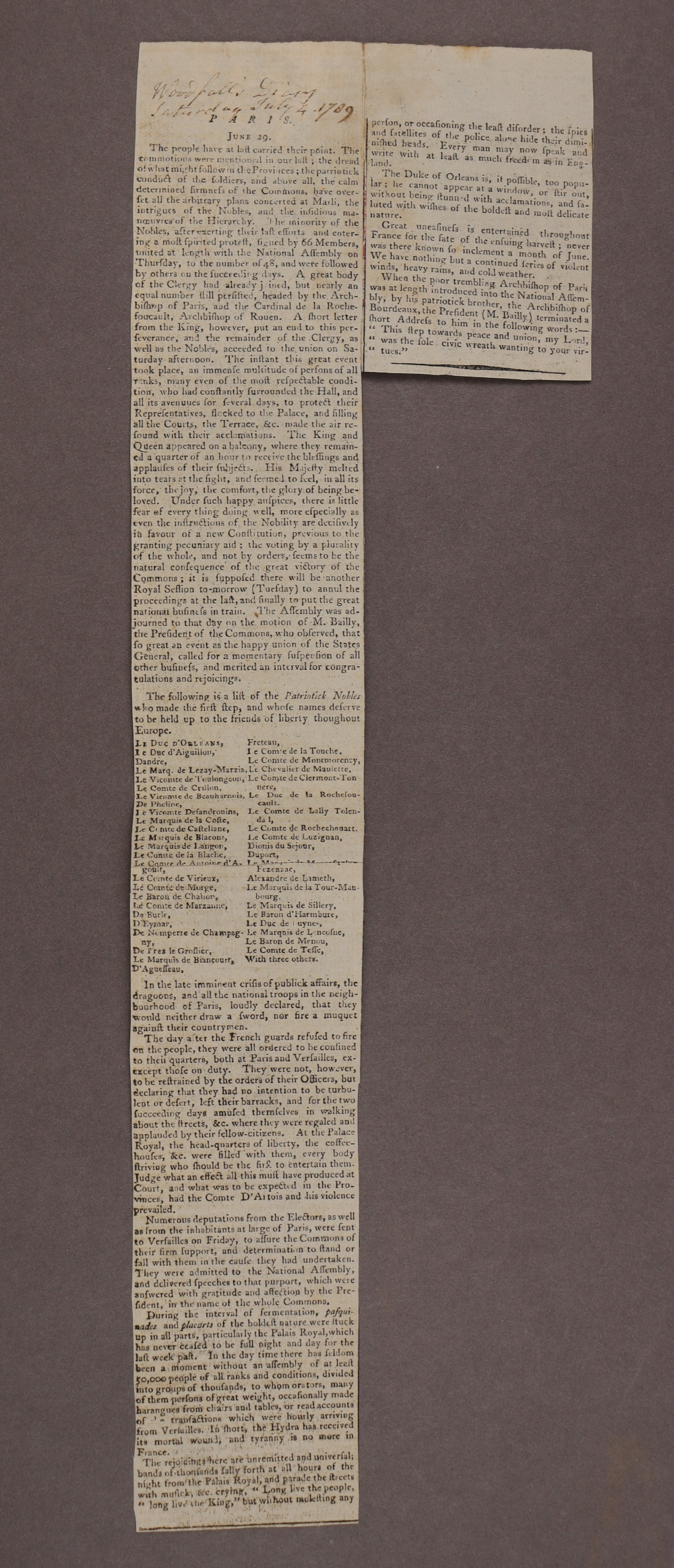 Folio 16 insert 2 unfolded recto