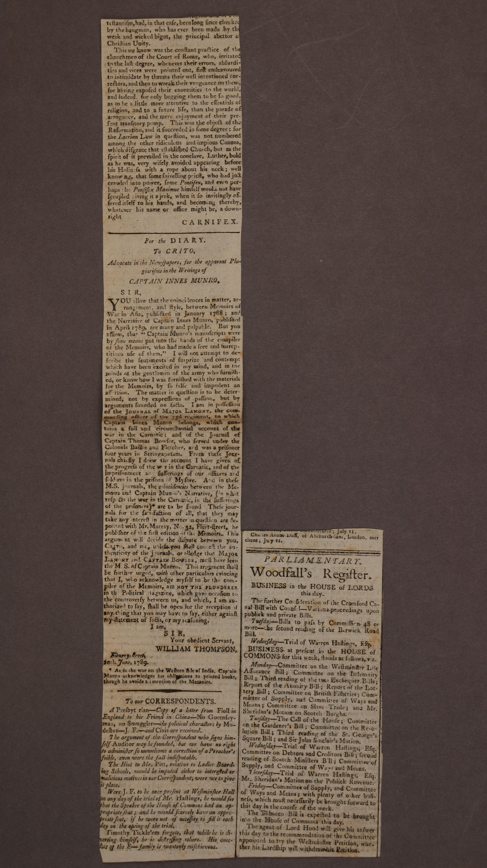 Folio 118 insert unfolded recto