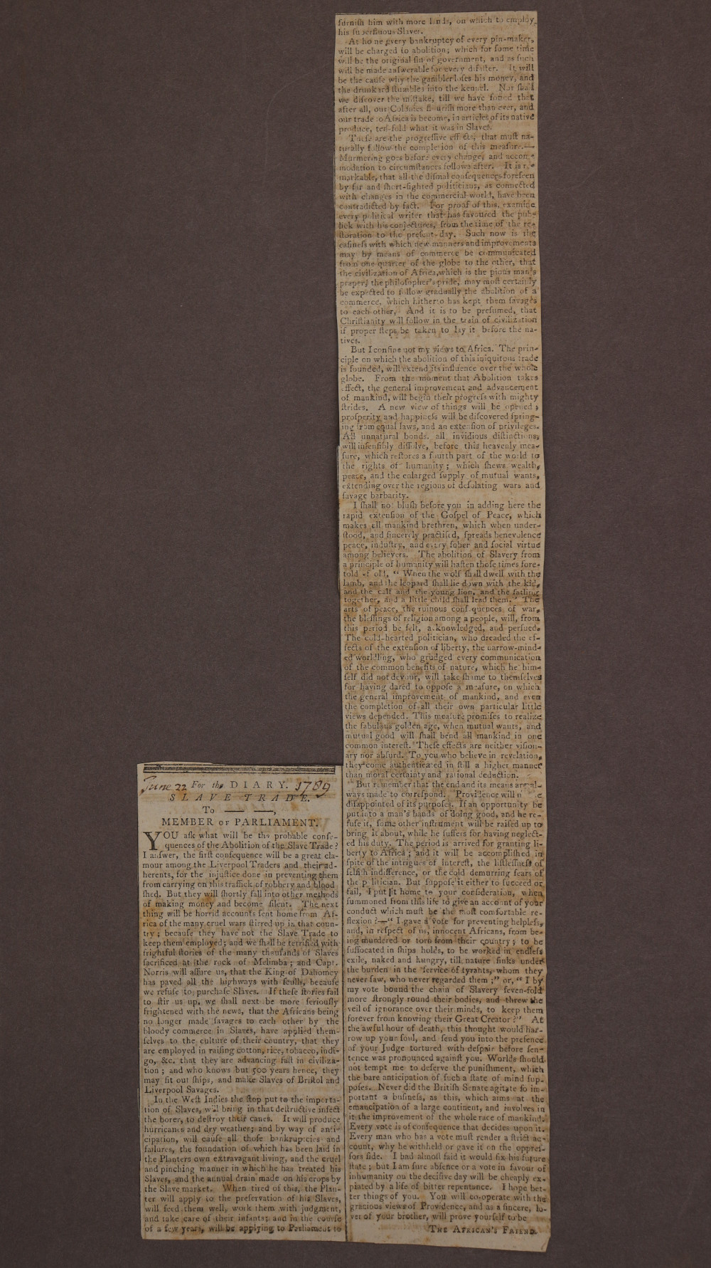 Folio 118 insert unfolded verso