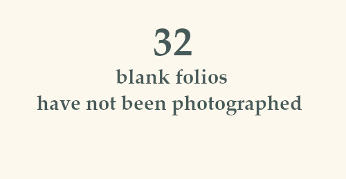 Folio I-XXXII (blank)