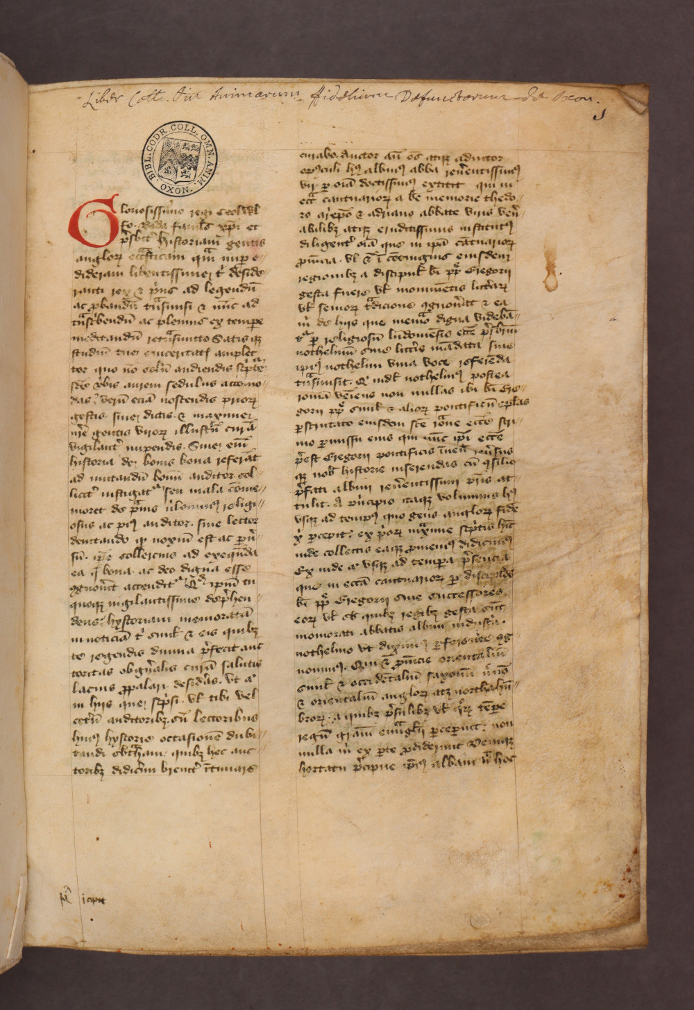 Folio 1  recto