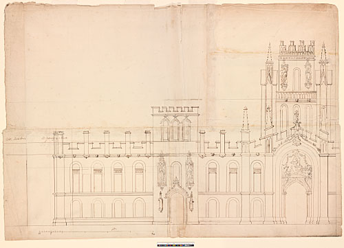 Drawings by Nicholas Hawksmoor for the rebuilding of All Souls College ...